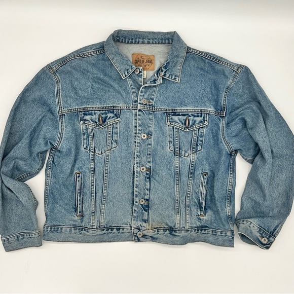 GAP Other - Vintage GAP Blue Jeans Denim Jacket XXL Macau 100% Cotton 90s Y2K Trucker